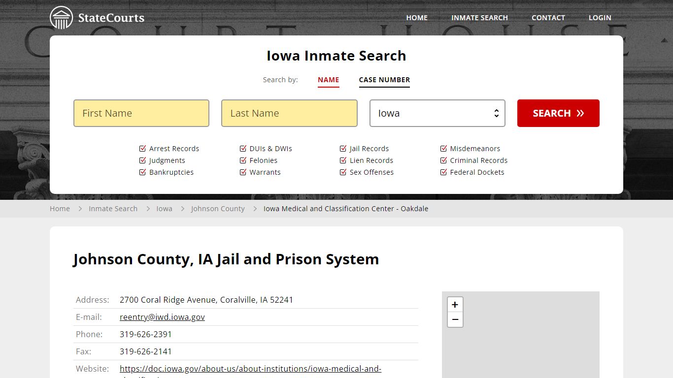 Iowa Medical and Classification Center - Oakdale Inmate Records Search ...